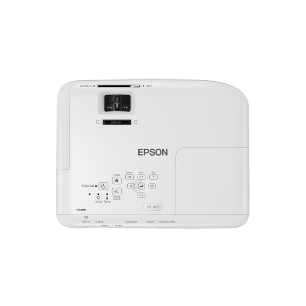პროექტორი Epson Mobile Series EB-U05 WUXGA (1920x1200), 3400 ANSI lumens, 15.000:1, White