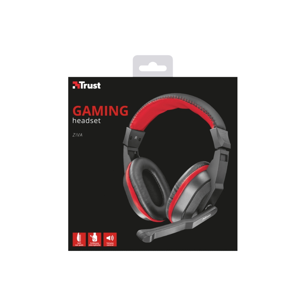 ყურსასმენი TRUST ZIVA GAMING HEADSET Cable length main cable 180 cm