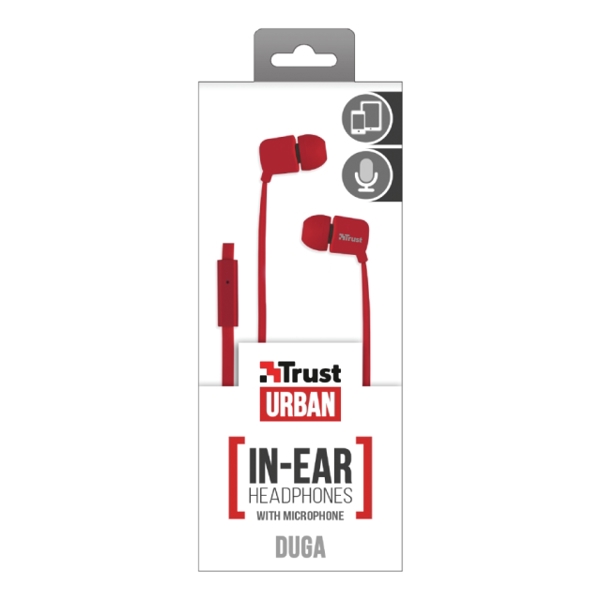 ყურსასმენი TRUST DUGA HEADPHONE - RED