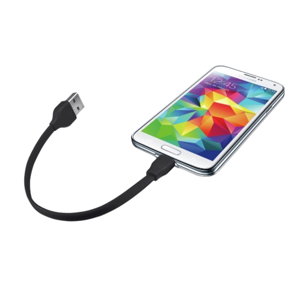 USB კაბელი TRUST UR MICRO-USB CABLE 20CM -LIME