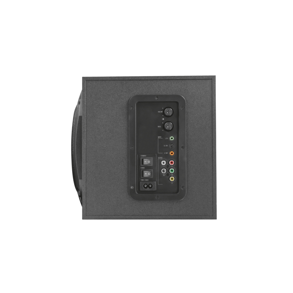 დინამიკი TRUST VIGOR 5.1 SURROUND SPEAKER SYSTEM FOR PC - 150W peak power (75 Watt RMS) /Experience 5.1 home theatre surround sound /Remote control wireless-BLACK