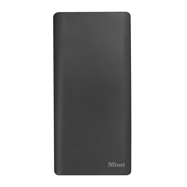 პორტატული დამტენი TRUST PRIMO Ultra THIN POWERBANK 10000 / Output: 1 USB port with 5W/1A and 1 with 10W/2.1A - Black/Grey