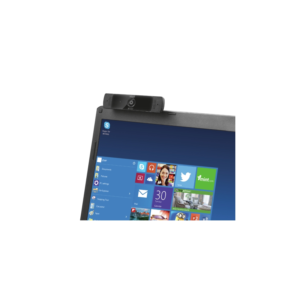 ვებკამერა TRUST MACUL FULL HD 1080P WEBCAM Cable length main cable 150 cm Video resolution 1920 x 1080 Max Framerate 30 fps Microphone built-in yes