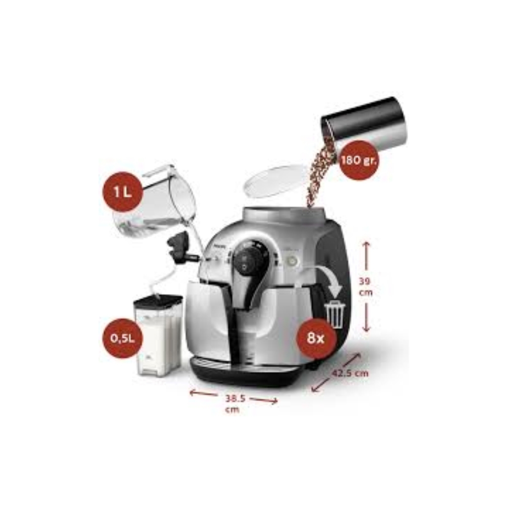 ყავის აპარატი PHILIPS HD8654/59, 1L, Coffe Machine, Silver