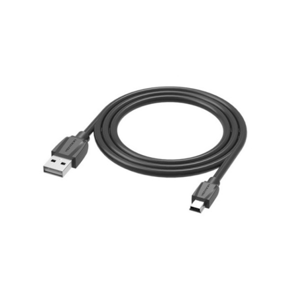 კაბელი VENTION VAS-A58-B150USB2.0 A Male to Mini 5 Pin Male Cable 1.5M Black