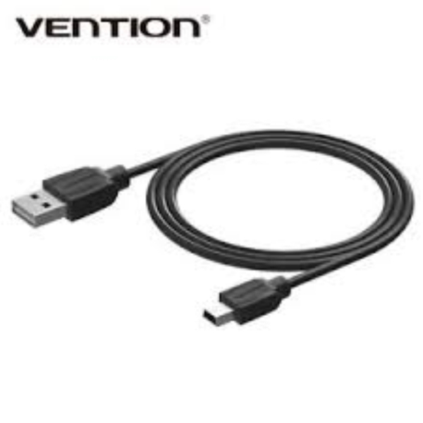 კაბელი VENTION VAS-A58-B150USB2.0 A Male to Mini 5 Pin Male Cable 1.5M Black