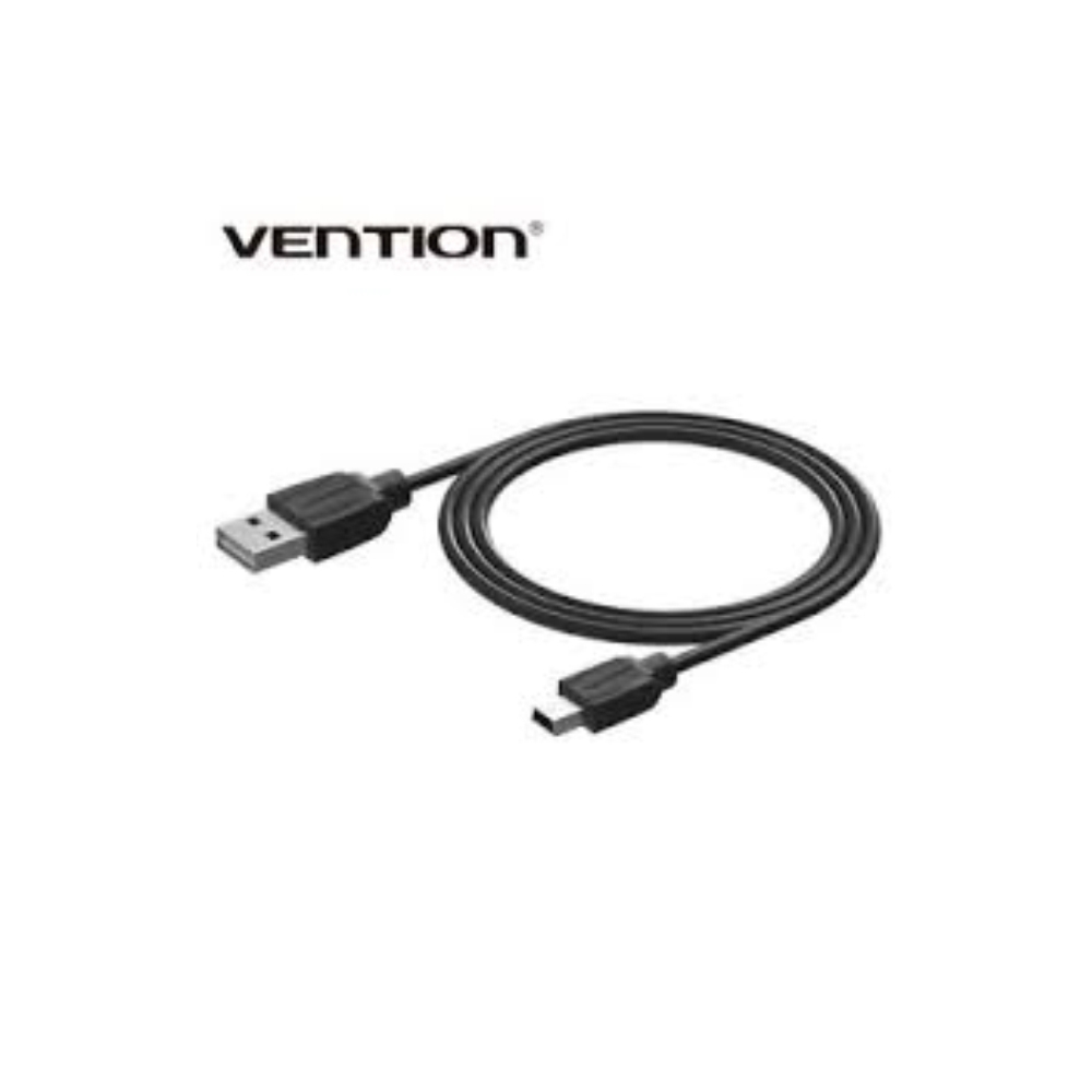კაბელი VENTION VAS-A58-B150USB2.0 A Male to Mini 5 Pin Male Cable 1.5M Black