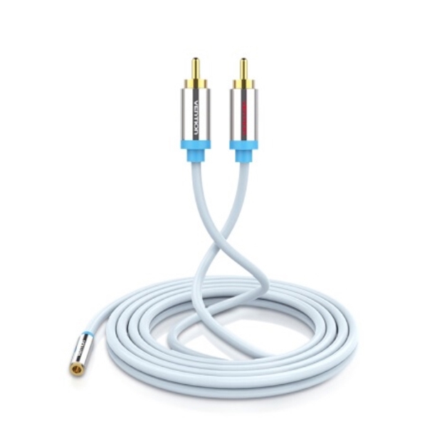 გადამყვანი VENTION VAB-R01-S150 3.5mm Female to 2RCA Male Cable 1.5M Blue