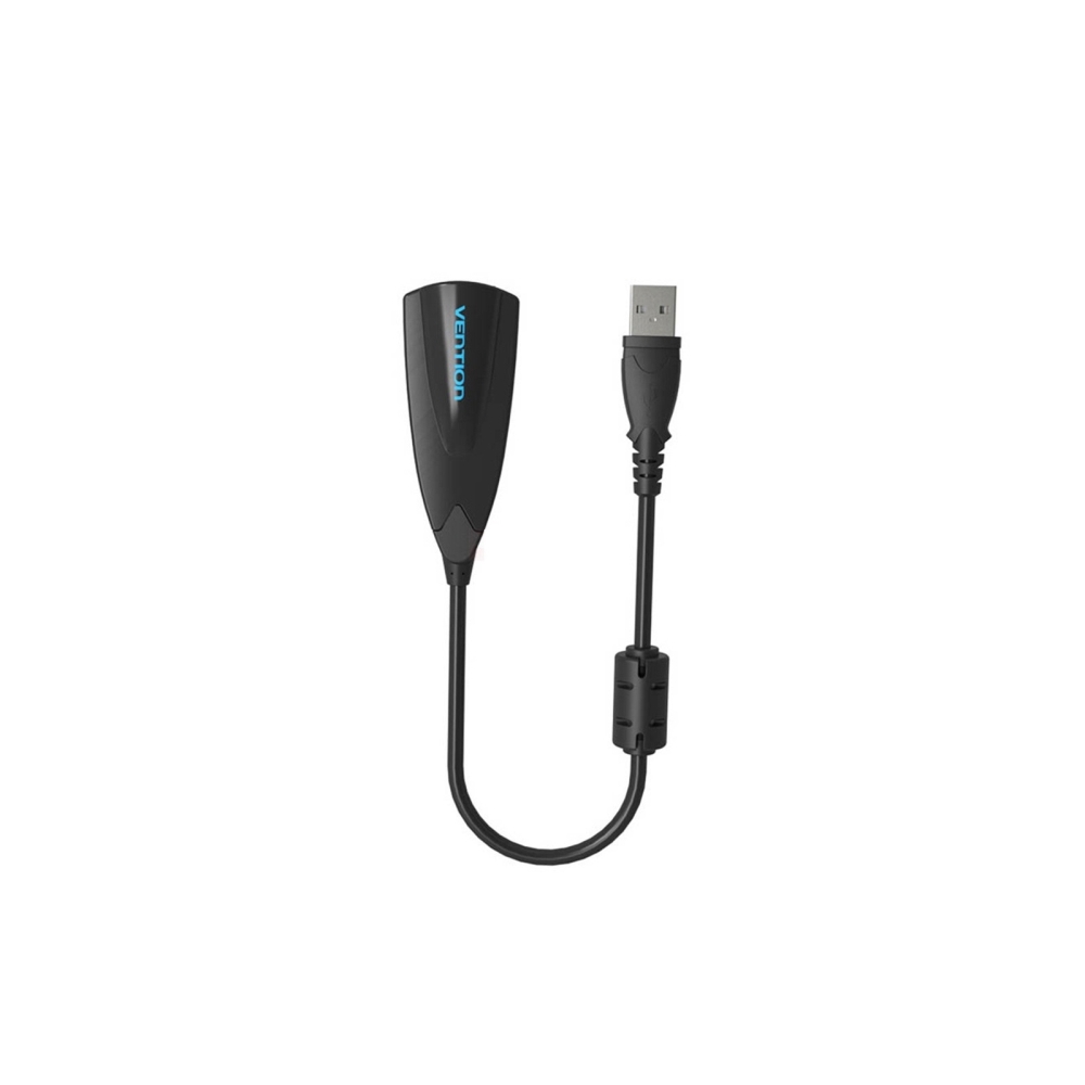 გადამყვანი Vention VAB-S09-B USB External Sound Card with Ferrite Core 0.2M Black