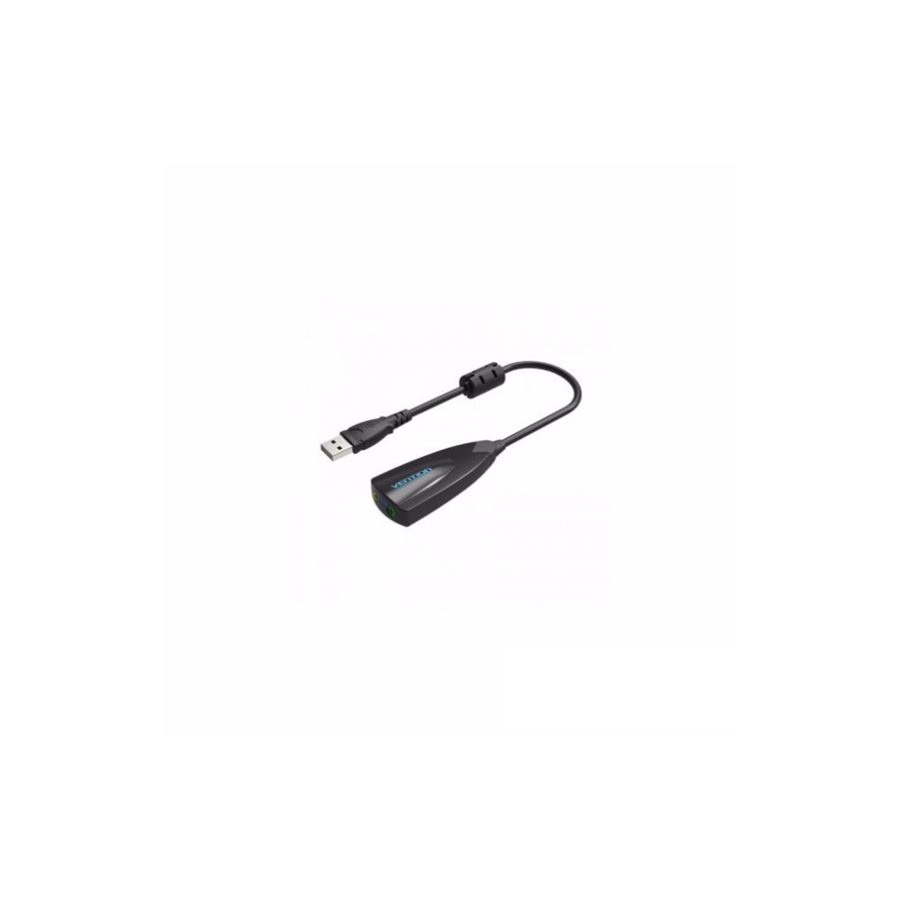 გადამყვანი Vention VAB-S09-B USB External Sound Card with Ferrite Core 0.2M Black