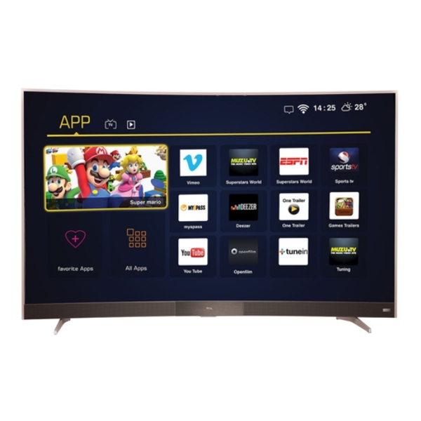 ტელევიზორი LED TCL 49"(124CM) 49P32CFS (NT63PS-EU) GUN GRAY CURVED ANDROID SMART 1GHZ 16:9 FHD 1920X1080  8MS 178*178* 280CDM2 4000:1 2XHDMI 1XMHL DVB-TT2S2C