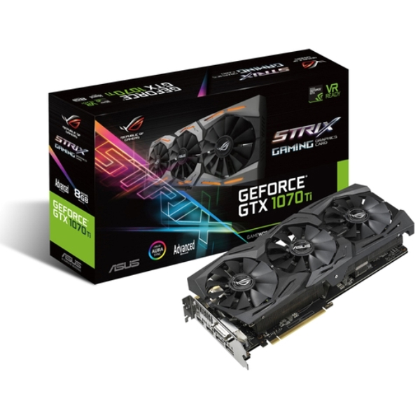 ვიდეო დაფა PCI EXPRESS 8GB ROG STRIX GEFORCE GTX 1070 TI ADVANCED EDITION 8GB GDDR5  VR & 4K GAMING