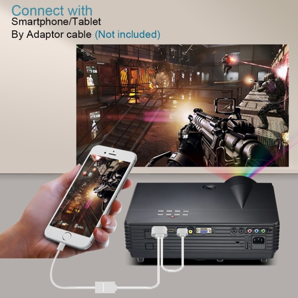 პროექტორი BYINTEK MOON BT96Plus  Android 6.0.1 OS 8GB ROM LED Projector resolution 1280x800 Proyector For Home Theater Full HD 1080P Support 4K Online Video 600 ANSI lumens