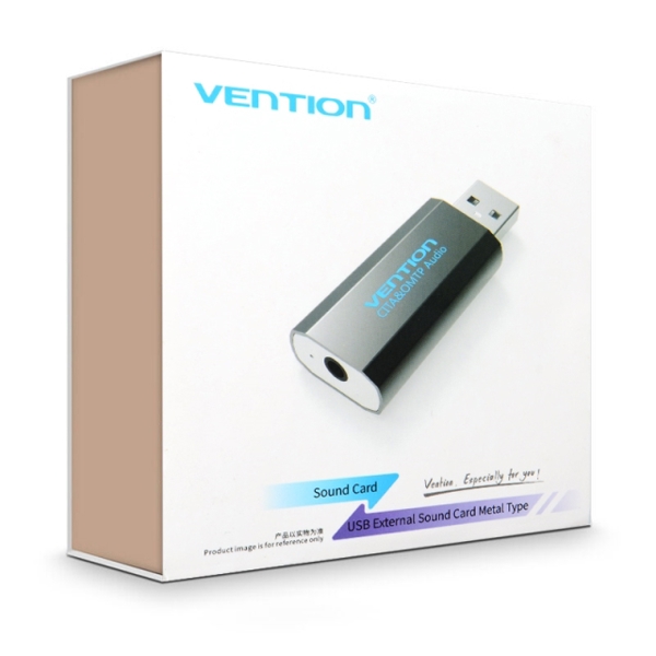 ხმის კარტა  VENTION VAB-S15-B4 Pole USB External Sound Card Black