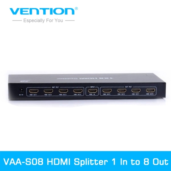 სპლიტერი VENTION VAA-S08 HDMI Splitter 1 In to 8 Out Black