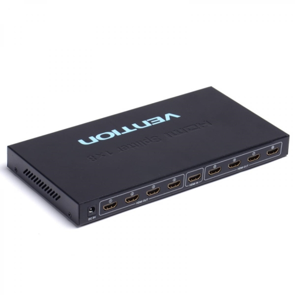 სპლიტერი VENTION VAA-S08 HDMI Splitter 1 In to 8 Out Black