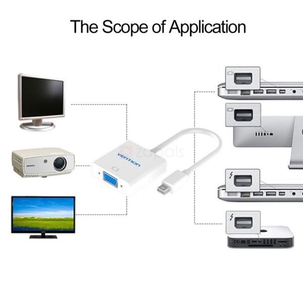 გადამყვანი Mini DP to VGA Converter 0 15M White