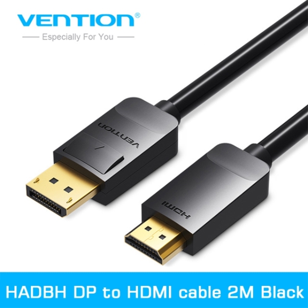 HDMI კაბელი VENTION HADBH DP to HDMI cable 2M Black