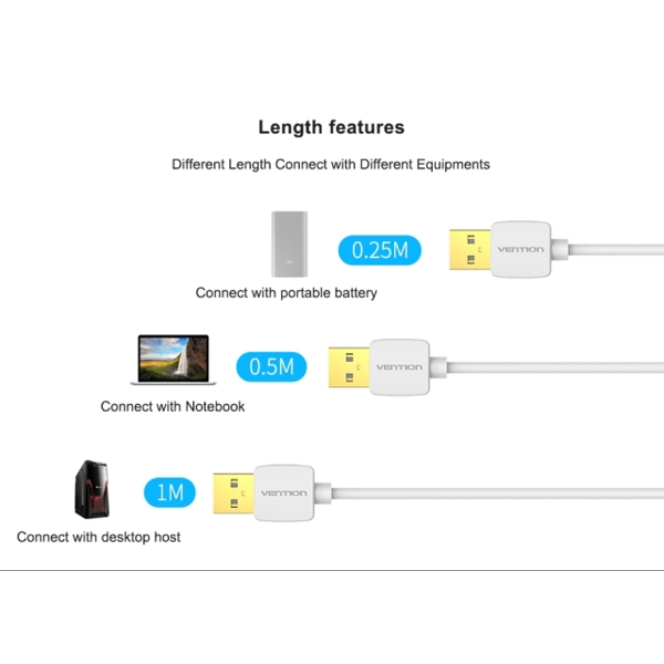 აიპოდის კაბელი VENTIN CDEWD IPOD Cable 0 5M White