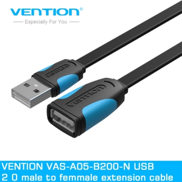 USB დამაგრძელებელი კაბელი VENTION VAS-A05-B200-N USB 2 0 male to femmale extension cable