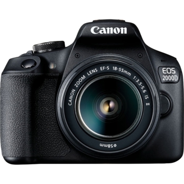 ფოტოაპარატი CANON EOS 2000D EF-S 18-55MM IS II LENS 24.1 MP, APS-C SENSO  WI-FI¹, NFC , BLACK