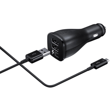 მანქანის დამტენი CAR  SAMSUNG CAR FAST CHARGER TYPE-C (DUAL USB PORT) (EP-LN920CBEGRU)