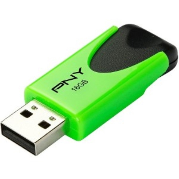 USB ფლეშ მეხსიერება PNY N1 Attache 16Gb Green (FD16GATT4NEOKGR-EF)