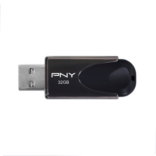 USB ფლეშ მეხსიერება PNY Sliding design - Black 32GB