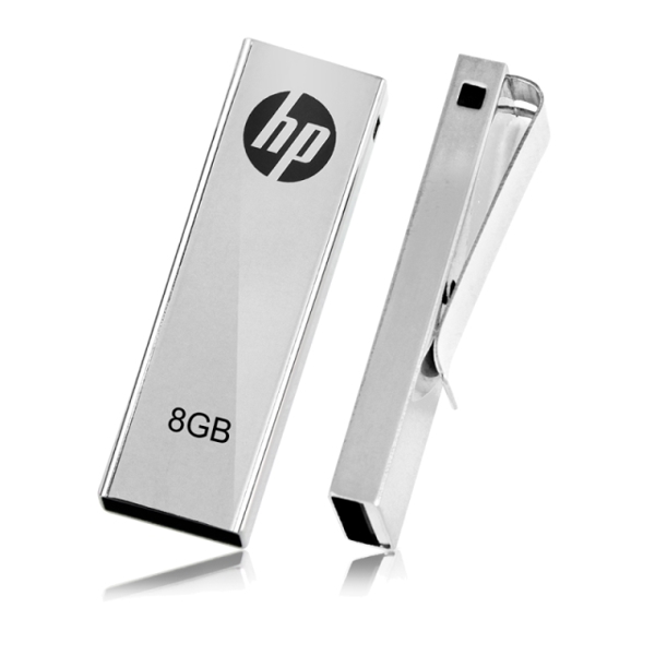 USB ფლეშ მეხსიერება  HP Unique design with clip 8GB