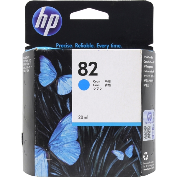 HP 82 28-ml Cyan DesignJet Ink Cartridge