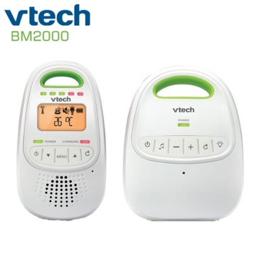 რადიო ძიძა VTech® BM2000 Display Safe & Sound Digital Audio Baby Monitor 300m range Recharging batteries / Night light White/Green 