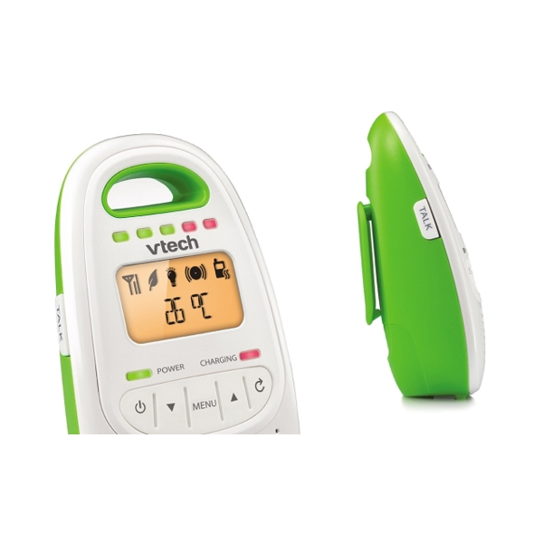 რადიო ძიძა VTech® BM2000 Display Safe & Sound Digital Audio Baby Monitor 300m range Recharging batteries / Night light White/Green 