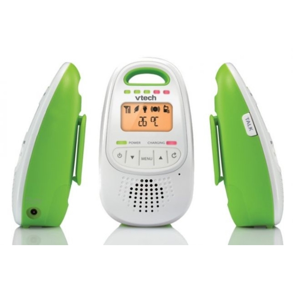 რადიო ძიძა VTech® BM2000 Display Safe & Sound Digital Audio Baby Monitor 300m range Recharging batteries / Night light White/Green 