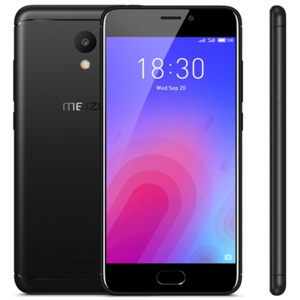 მობილური ტელეფონი Meizu M6 Black, 5.2'' 1280x720, 1.0GHz+1.5GHz, 8 Core, 2GB RAM, 16GB, up to 128GB flash, 13Mpix/8Mpix, 2 Sim, 2G, 3G, LTE, BT, Wi-Fi, GPS, Glonass, 3070mAh, 143g, 148.2x72.8x8.3