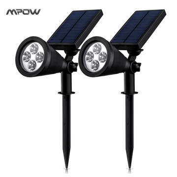 ბაღის მზის სანათი [2-Pack] MPOW 4  MSL8D Spotlight Solar Light