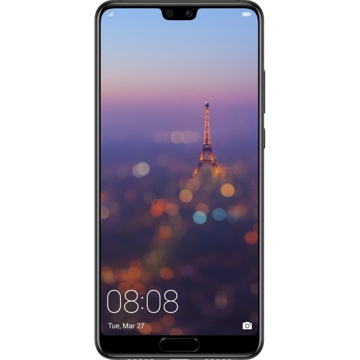 მობილური ტელეფონი Huawei P20 Black, 5.8'' 1080x2244, 2.4GHz+1.8GHz, 8 Core, 4GB RAM, 128GB, 12Mpix+20Mpix/24Mpix, 2 Sim, LTE, BT, Wi-Fi, NFC, GPS, Glonass, USB-3.1, 3400mAh, Android 8.1, 165g