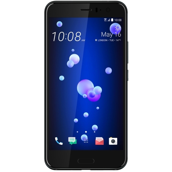 მობილური ტელეფონი Htc U11 EEA Brilliant Black, 5.5'' 2560x1440, 2.45GHz, 8 Core, 6GB RAM, 128GB, up to 2TB flash, 12Mpix/16Mpix, 2 Sim, 2G, 3G, LTE, BT, Wi-Fi, NFC, GPS, Glonass, 3000mAh, Android 7.1, 169g, 153.9x75.9x7.9, ðàçú¸ì Flex Storage Sim/micro SD