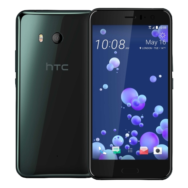 მობილური ტელეფონი Htc U11 EEA Brilliant Black, 5.5'' 2560x1440, 2.45GHz, 8 Core, 4GB RAM, 64GB, up to 2TB flash, 12Mpix/16Mpix, 2 Sim, 2G, 3G, LTE, BT, Wi-Fi, NFC, GPS, Glonass, 3000mAh, Android 7.1, 169g, 153.9x75.9x7.9, ðàçú¸ì Flex Storage Sim/micro SD