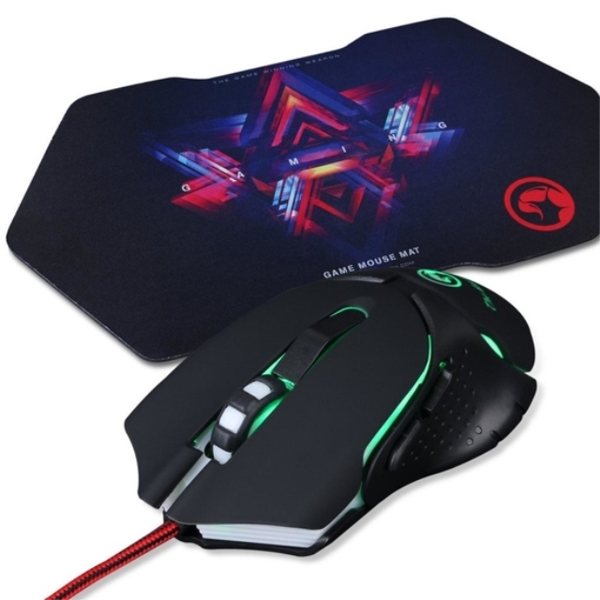 მაუსი MARVO M309+G7 WIRED GAMING MOUSE AND MOUSE PAD COMBO