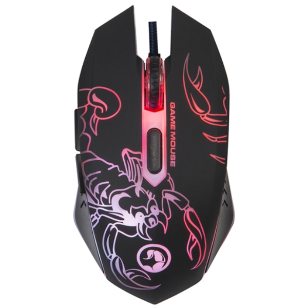 მაუსი MARVO M316 WIRED GAMING MOUSE 800120016002400 DPI 7 COLOR USB BLACK