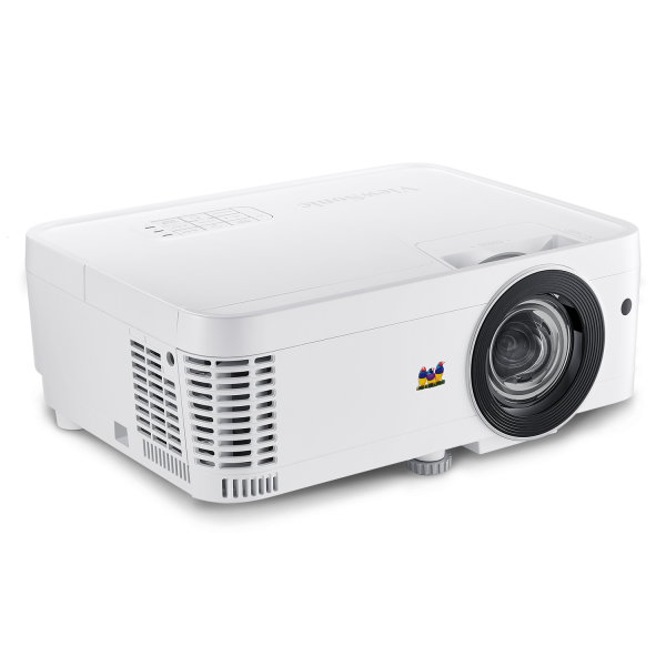 VIEWSONIC PS501XXGA (1024X768), 3400 LUMENS, 22000:1 CONTRAST, EXCLUSIVE SUPERCOLOR TECHNOLOGY, 0.6 SHORT THROW RATIO, 32DB27DB NOISE LEVEL, 2W SPEAKER, 3D COMPATIBLE, 1X HDMI, 2X VGA IN, 1X VGA OUT