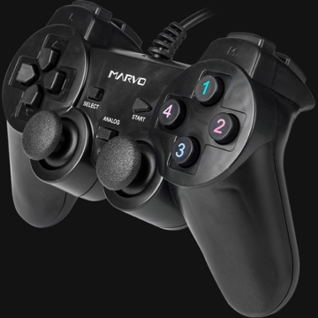 სათამაშო კონსოლის ჯოისტიკი OYSTICK AND WHEEL MARVO GT-007 GAMINGPAD