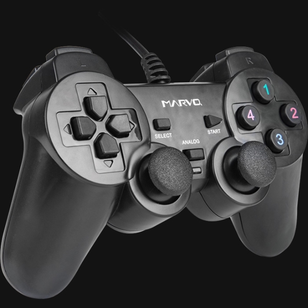 სათამაშო კონსოლის ჯოისტიკი OYSTICK AND WHEEL MARVO GT-007 GAMINGPAD