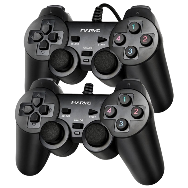 სათამაშო კონსოლის ჯოისტიკი OYSTICK AND WHEEL MARVO GT-007 GAMINGPAD