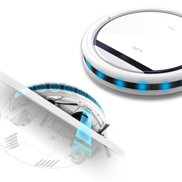 რობოტი მტვერსასრუტი ILIFE V3s Pro Robot vacuum cleaner  Powerful suction & AirAway filtering  Multiple cleaning modes  Auto dock and recharge   large RoadRover wheels  Full set of advanced sensors