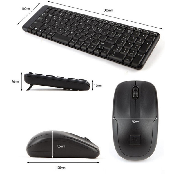 კლავიატურა + მაუსი Logitech 920003169, Wireless, USB, Keyboard And Mouse, Black