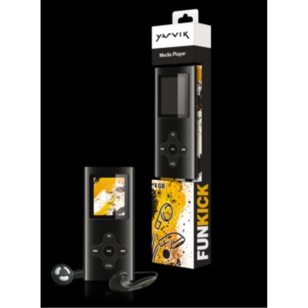 MP3 ფლეიერი MP4 PLAYER  YARVIK Funkick Media Player 4GB, Black   PMP220