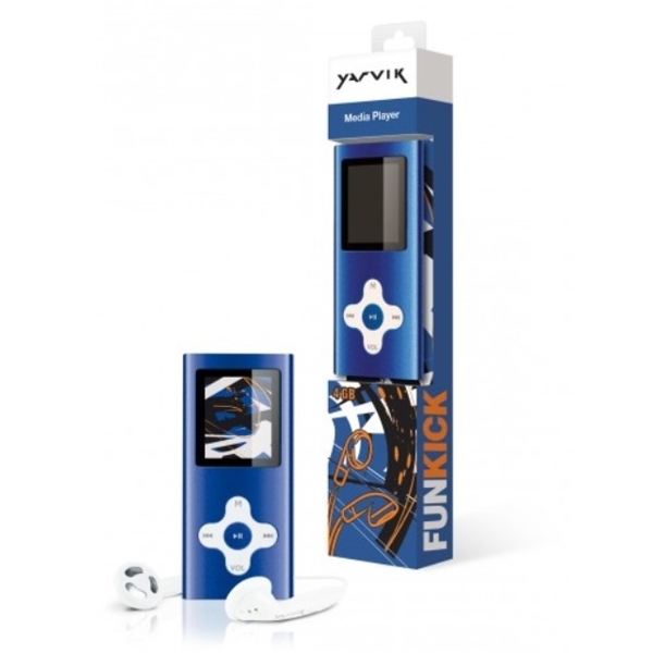 MP3 ფლეიერი MP4 PLAYER  YARVIK Funkick Media Player 4GB, Blue  PMP226