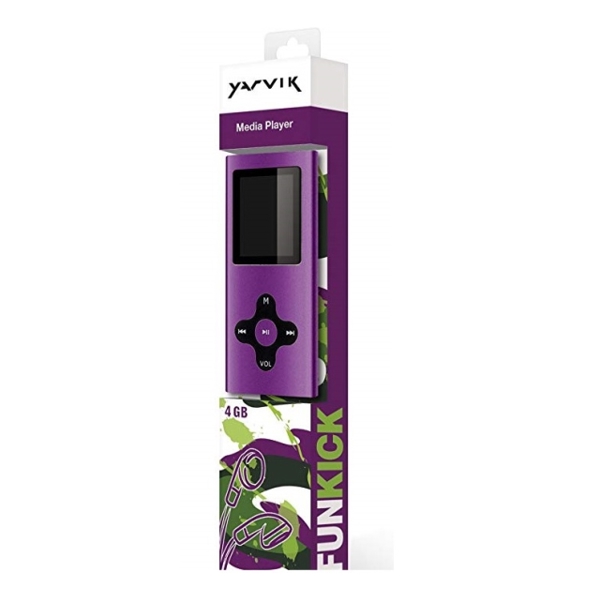 MP3 ფლეიერი MP4 PLAYER  YARVIK Funkick Media Player 4GB, Mid Purple  PMP228