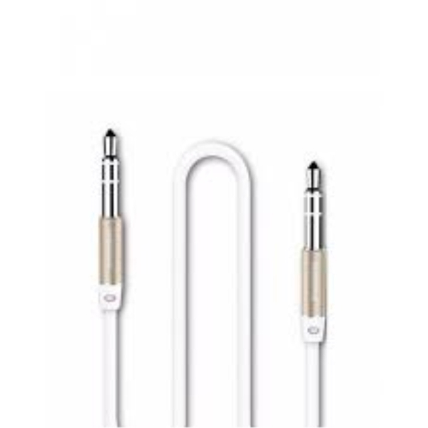 Aux კაბელი REMAX 3.5mm Aux Jack Cable L100 1m White